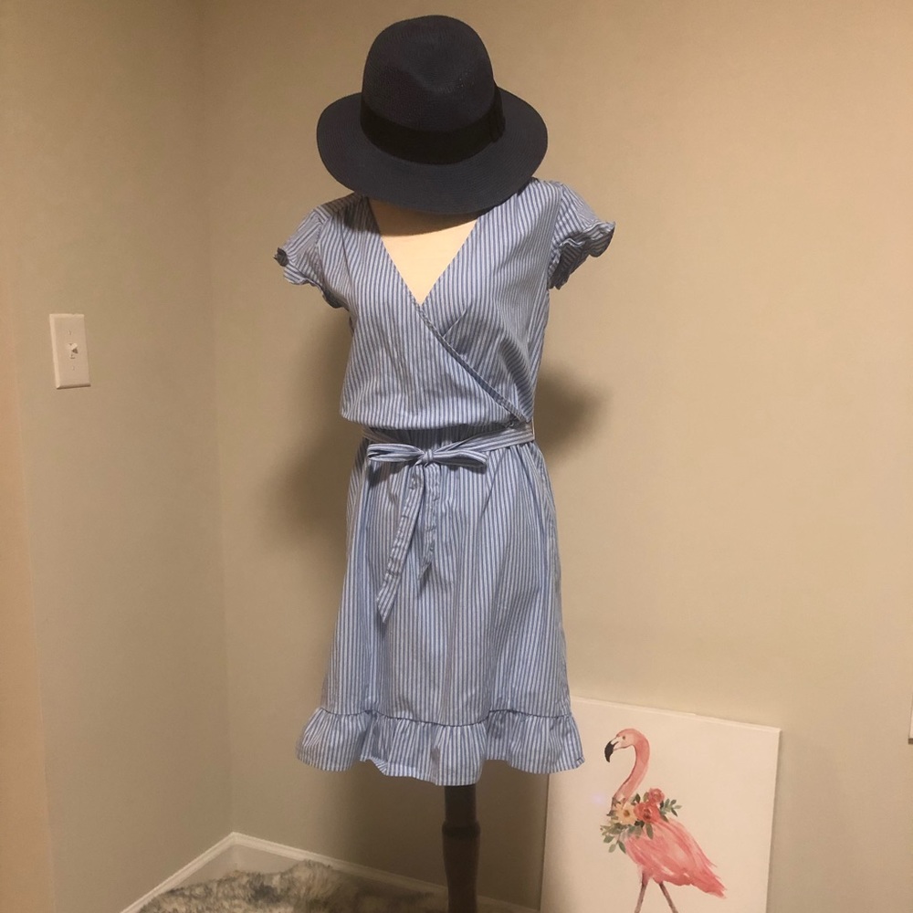 Blue casual dress